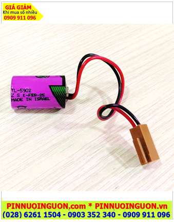 Tadiran TL-5902 (JEA 2.54), Pin nuôi nguồn PLC Tadiran TL-5902 lithium 3.6v 1/2AA 1200mAh, Xuất xứ ISRAEL